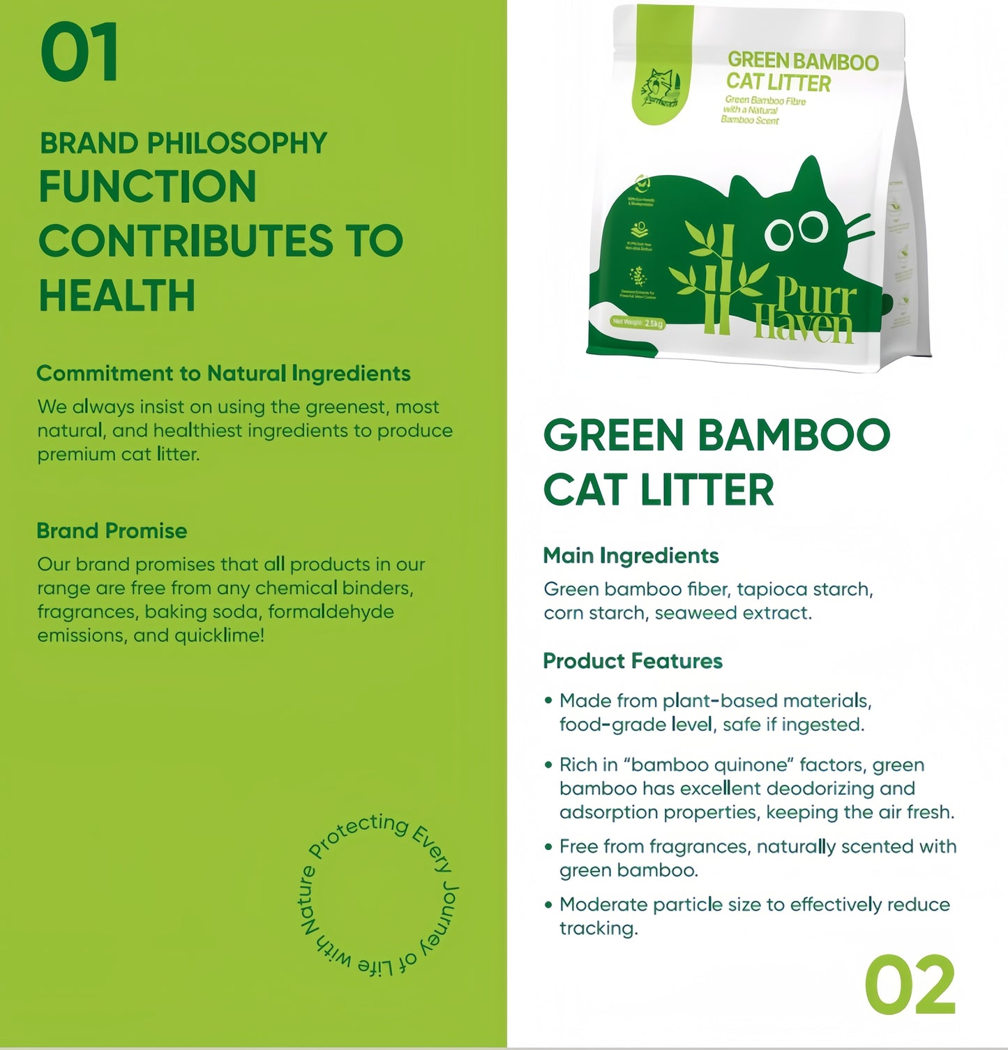 Green Bamboo Cat Litter